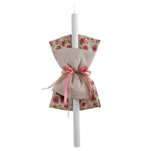 Λαμπάδα βάπτισης λουλούδια